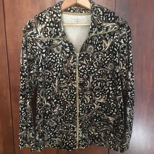 Velour black & gold PM Karen Scott Jacket